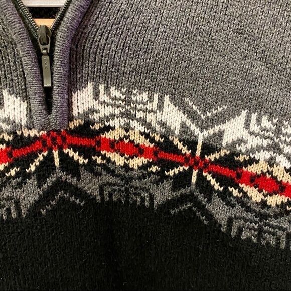 Hanna Andersson red grey white winter sweater - Picture 3 of 6